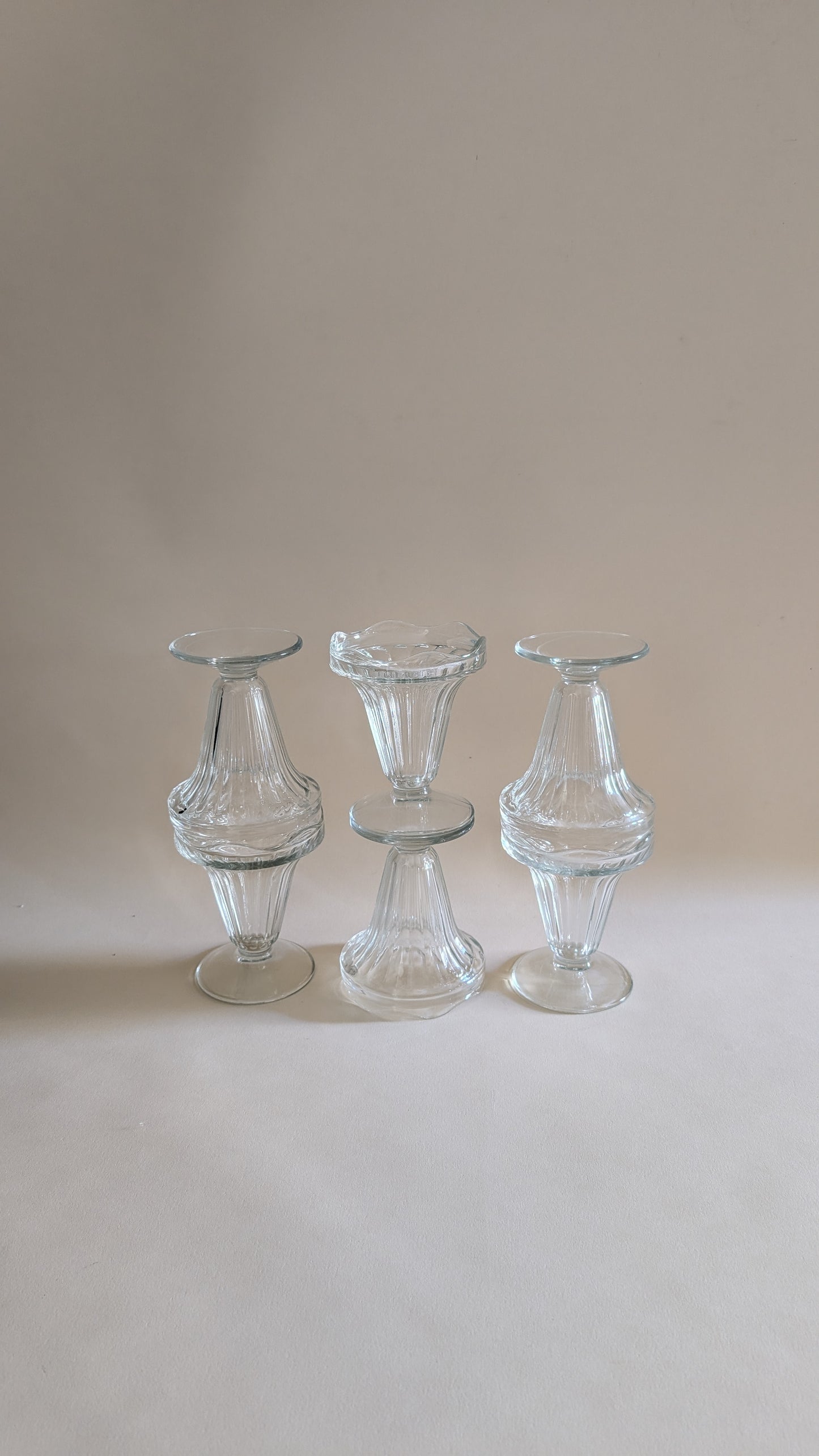 Ensemble de 6 coupes à glaces en verre