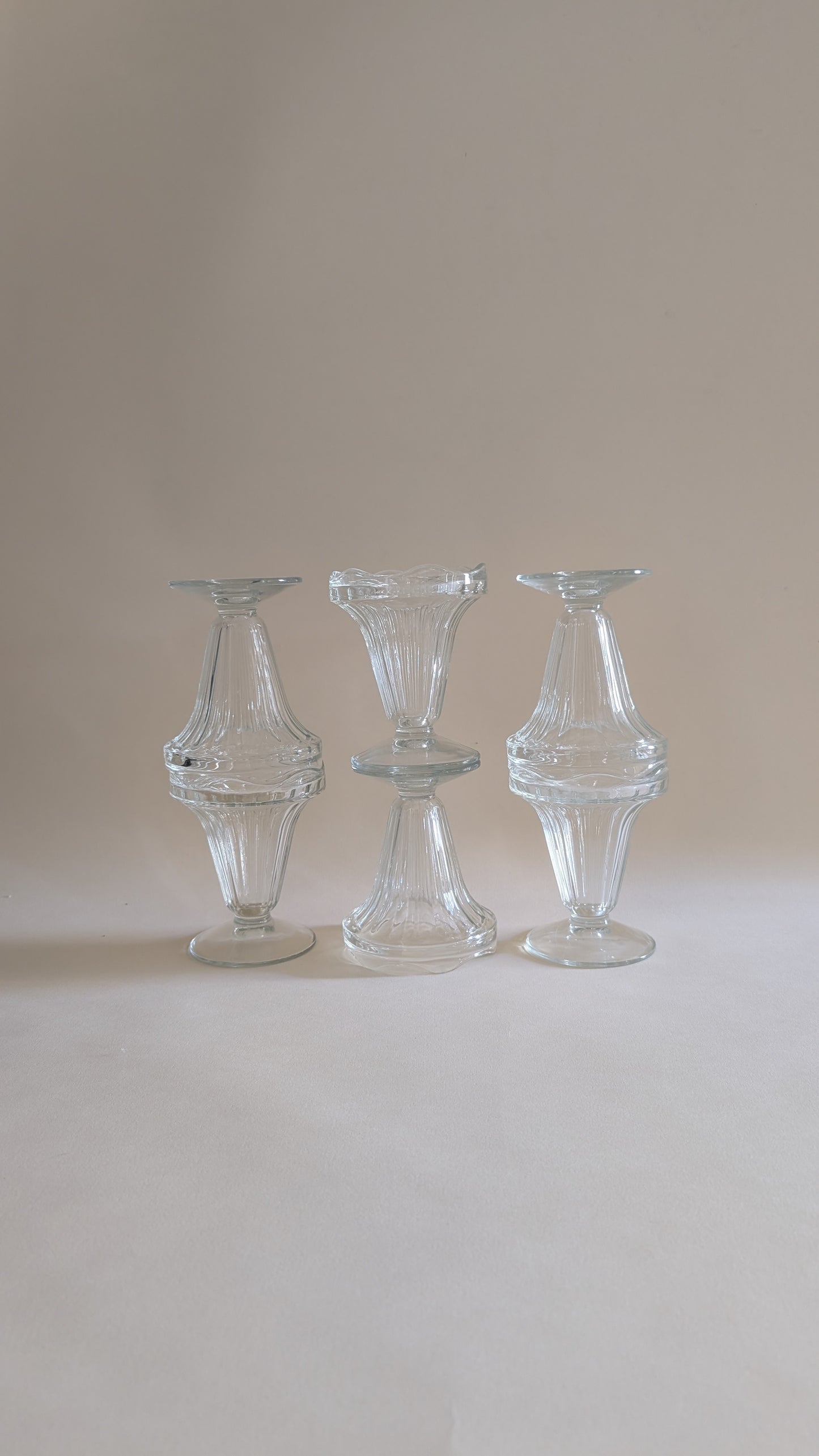 Ensemble de 6 coupes à glaces en verre