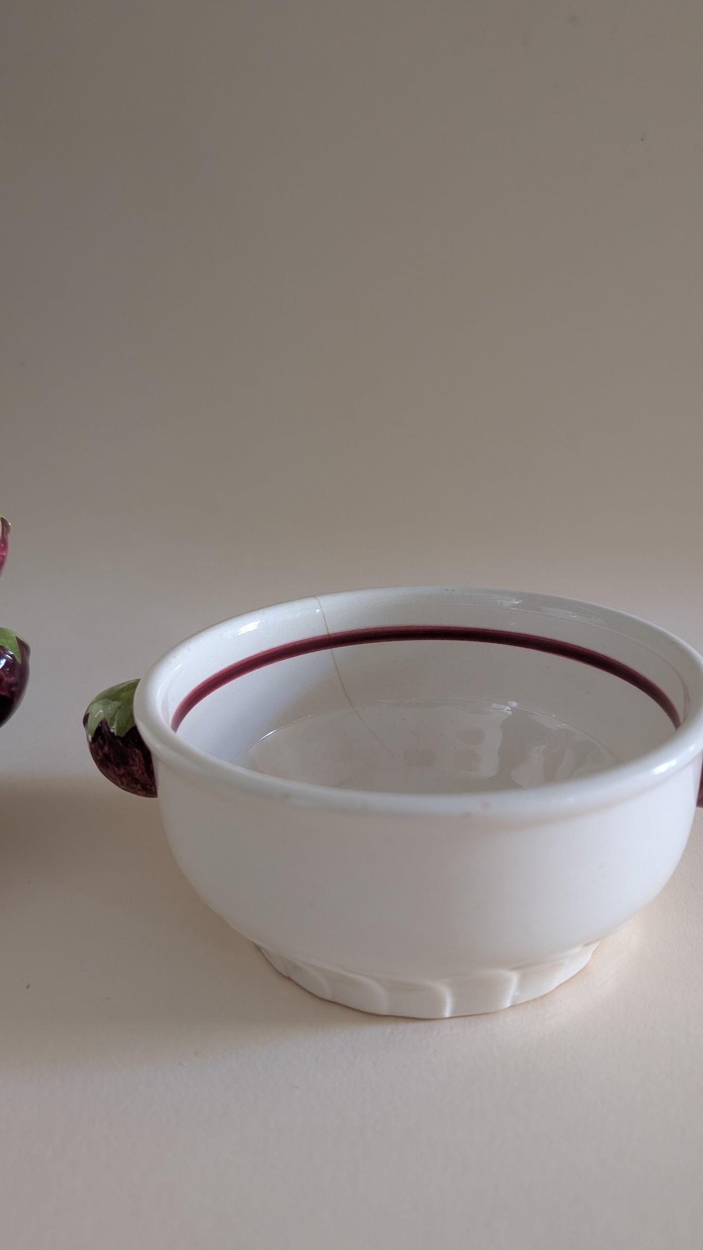 Ensemble de 4 bols en céramique, poignées en forme de fraise