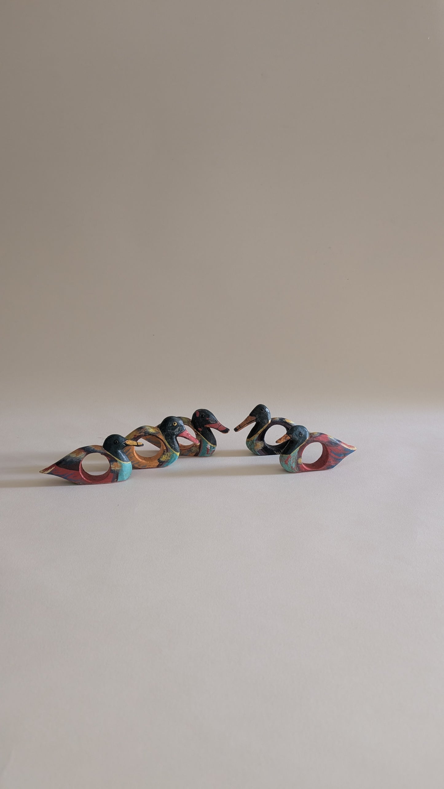 Ronds de serviette en bois – forme de canard