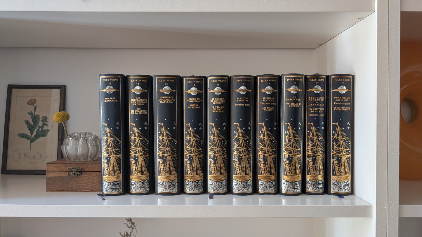 Voyages extraordinaires de Jules Verne – 20 volumes – Édition de Jean de Bonnot