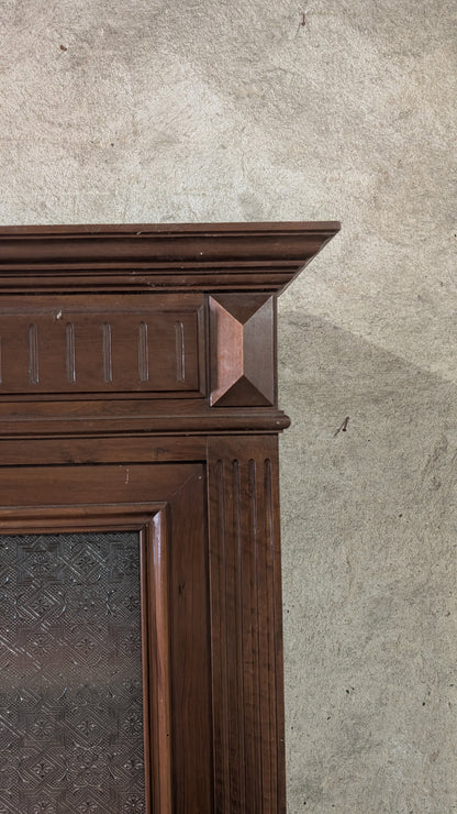 Buffet vitrine en bois massif