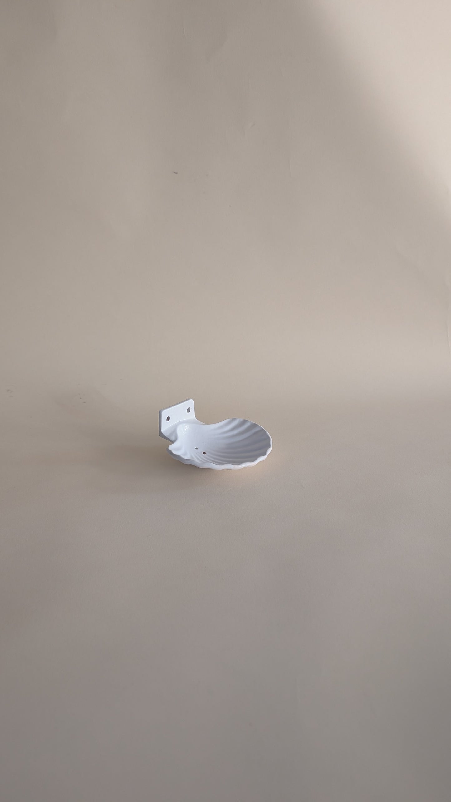 Porte-savon mural en forme de coquillage