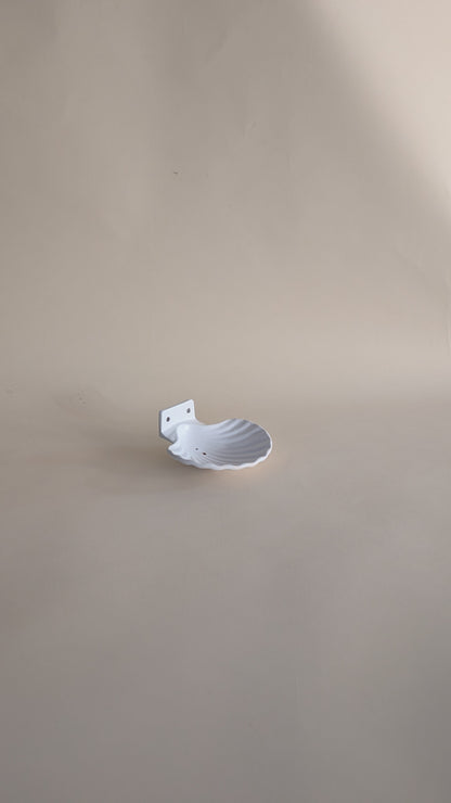 Porte-savon mural en forme de coquillage