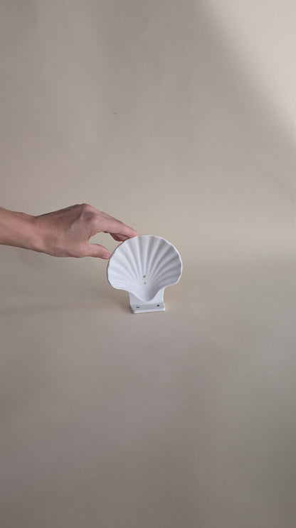 Porte-savon mural en forme de coquillage