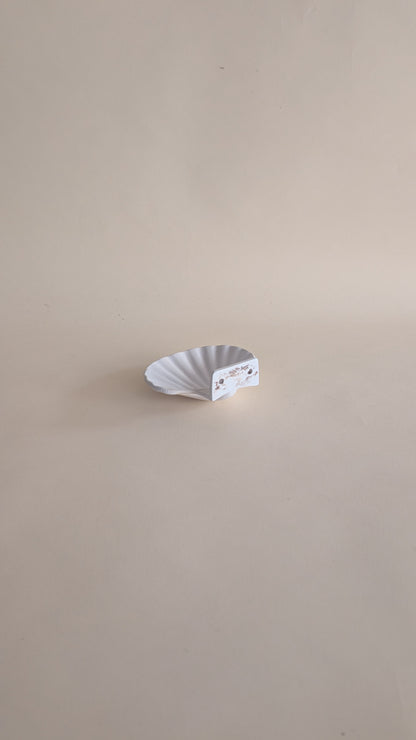 Porte-savon mural en forme de coquillage