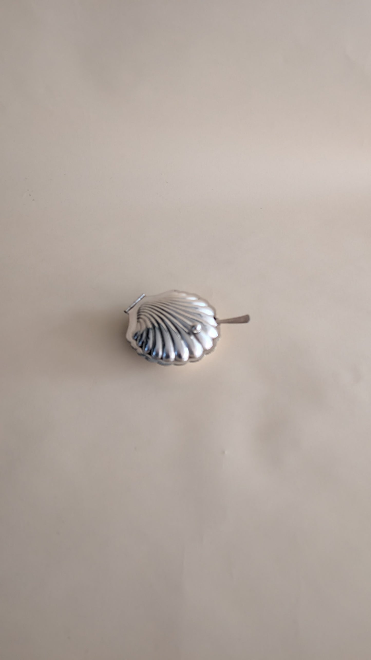 Beurrier en métal argenté avec son couteau