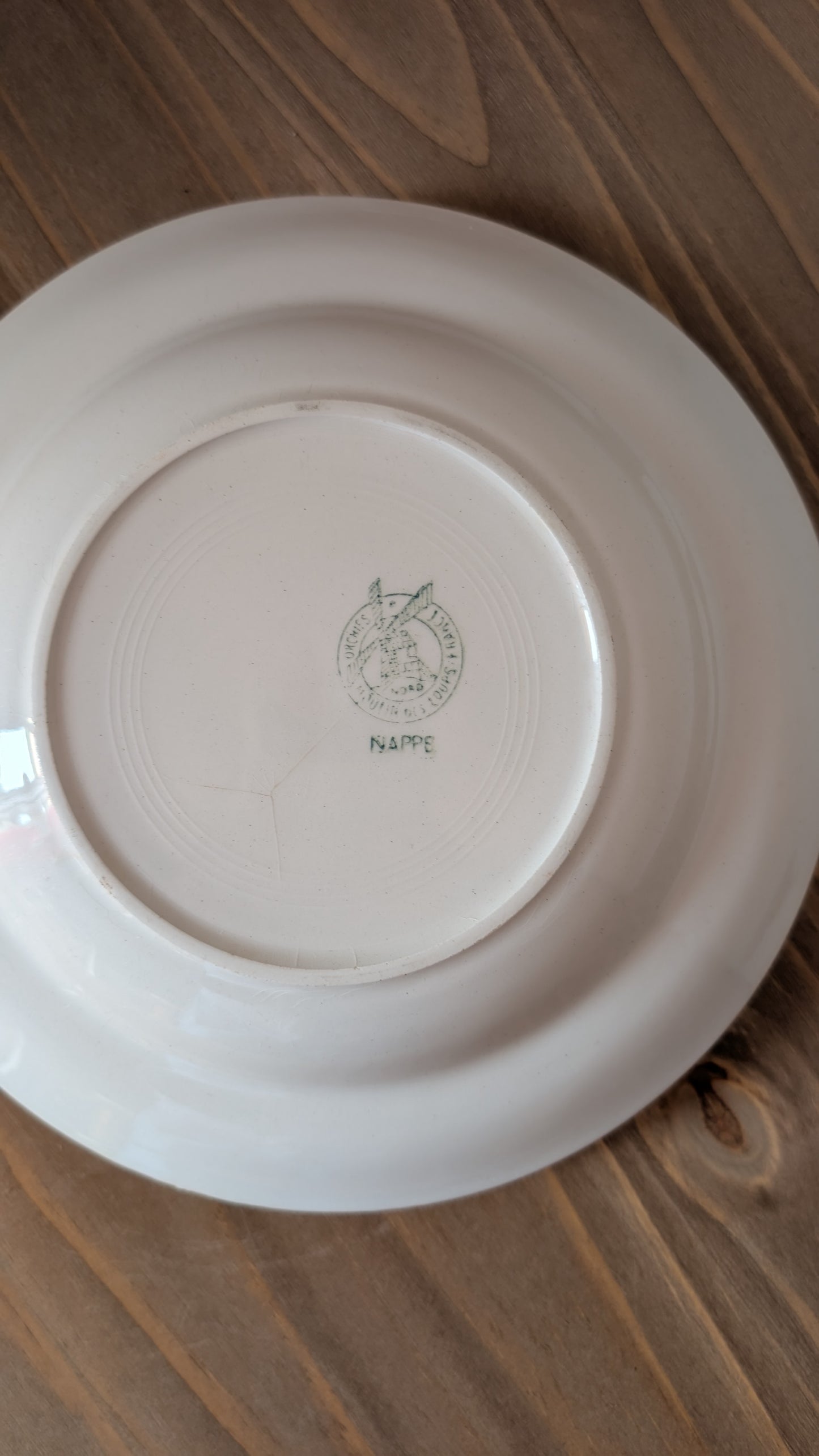 Ensemble de 3 assiettes vintage motif vichy jaune