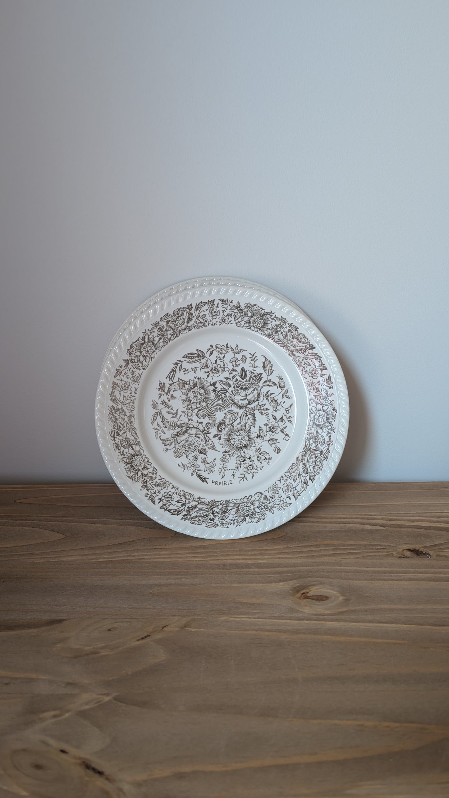 Ensemble de 4 assiettes, Prairie