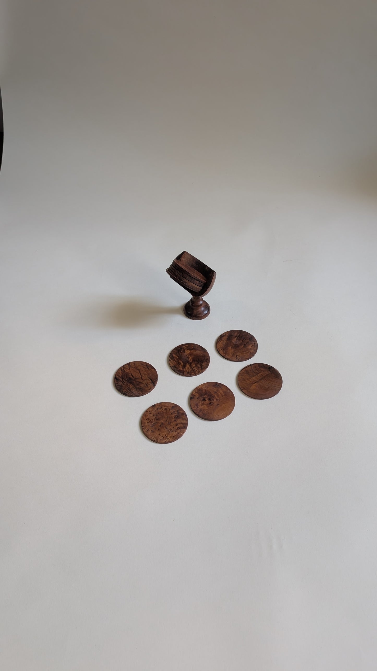 Porte-sous-verres en loupe d’orme