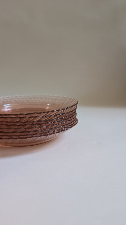 8 assiettes creuses rosaline