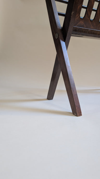 Porte-revues pliant en bois