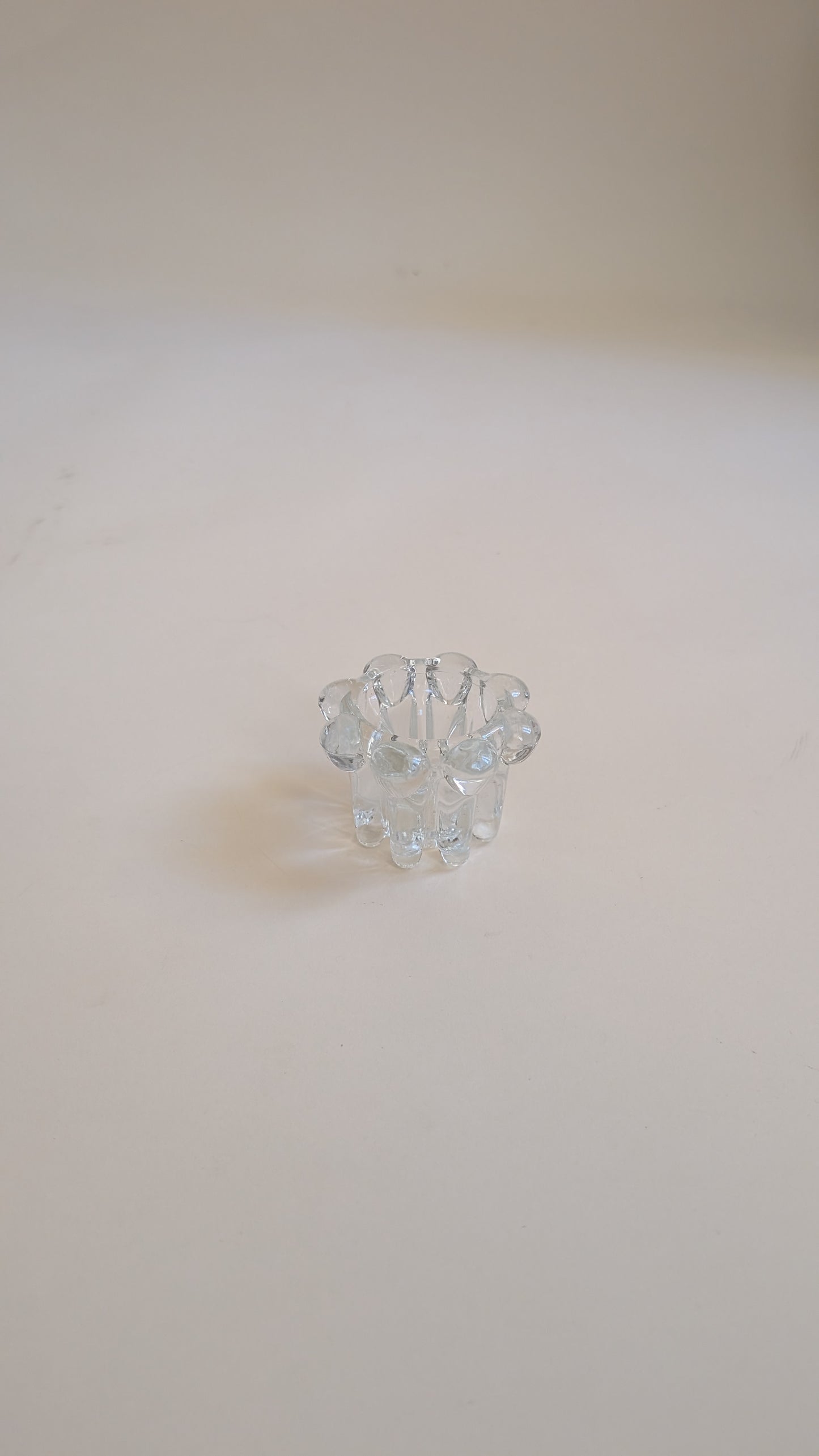 Bougeoir en verre, fabriqué en France, originaire de Reims