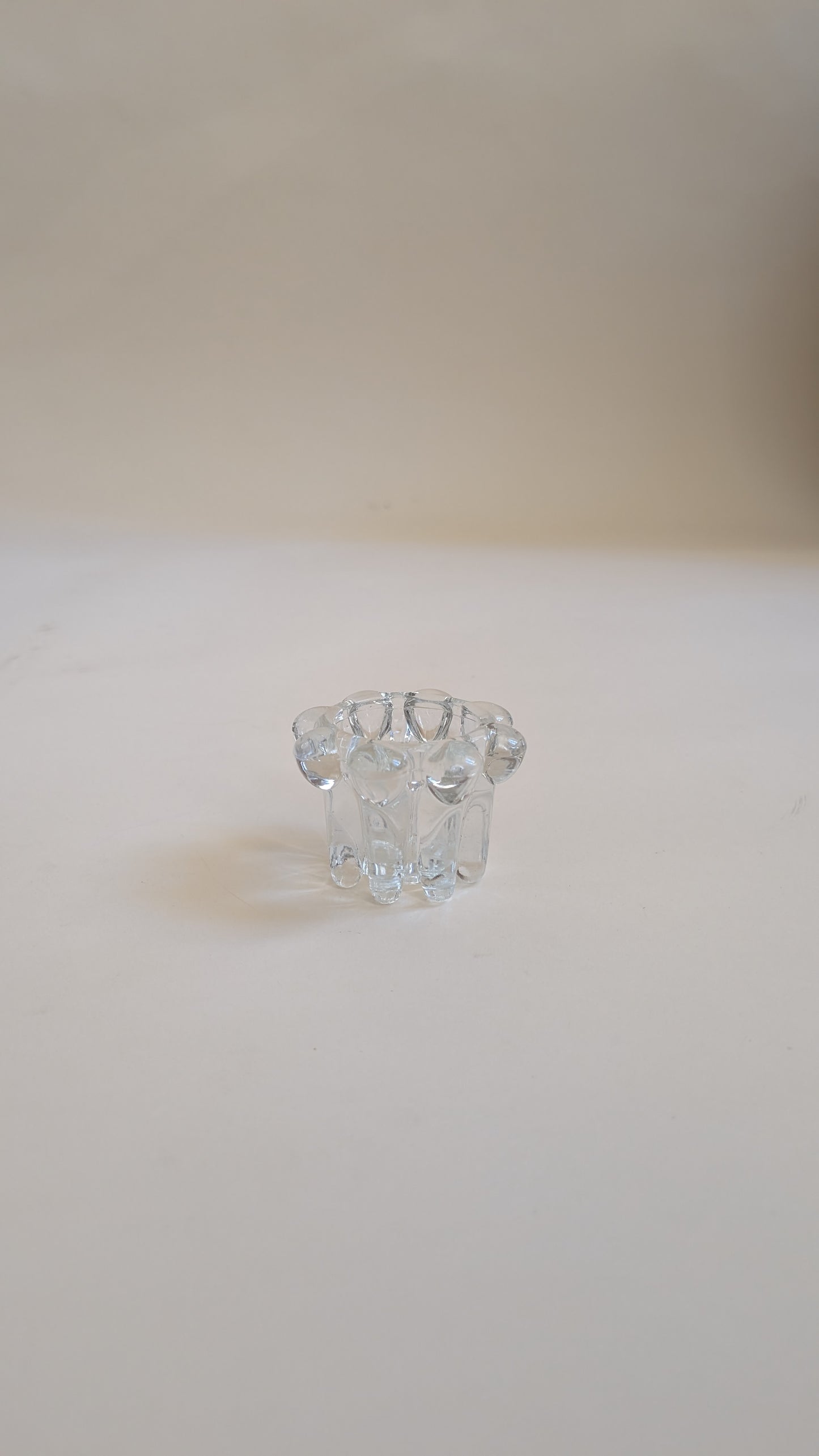 Bougeoir en verre, fabriqué en France, originaire de Reims
