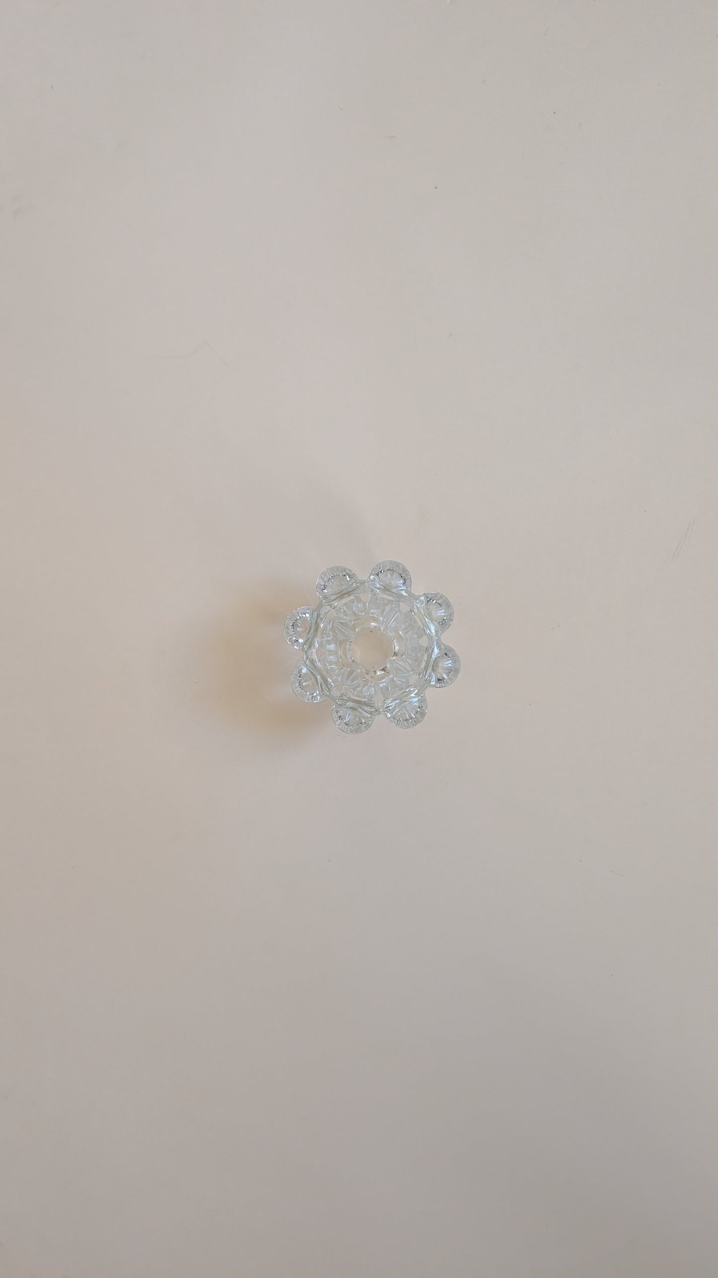 Bougeoir en verre, fabriqué en France, originaire de Reims