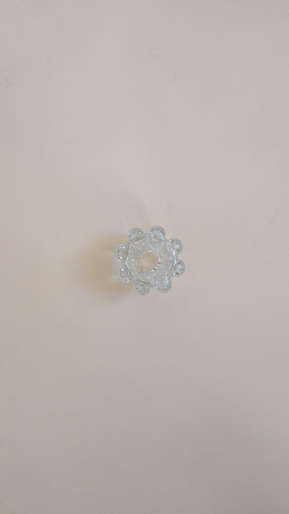 Bougeoir en verre, fabriqué en France, originaire de Reims