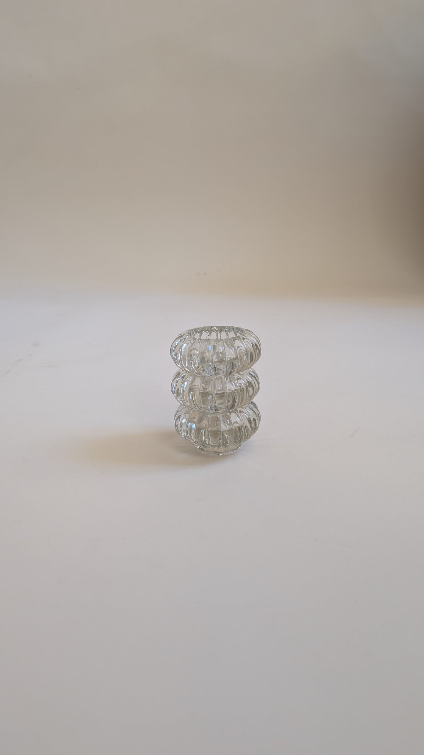 Ensemble de 3 bougeoirs en verre