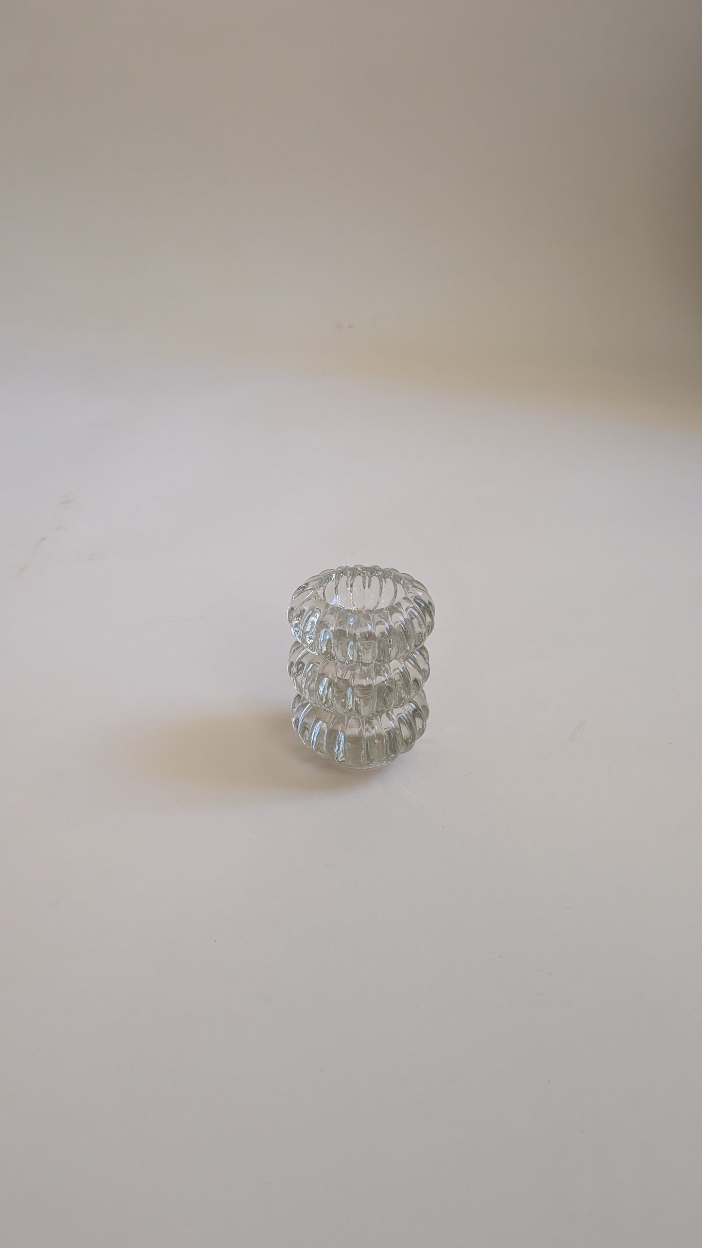 Ensemble de 3 bougeoirs en verre