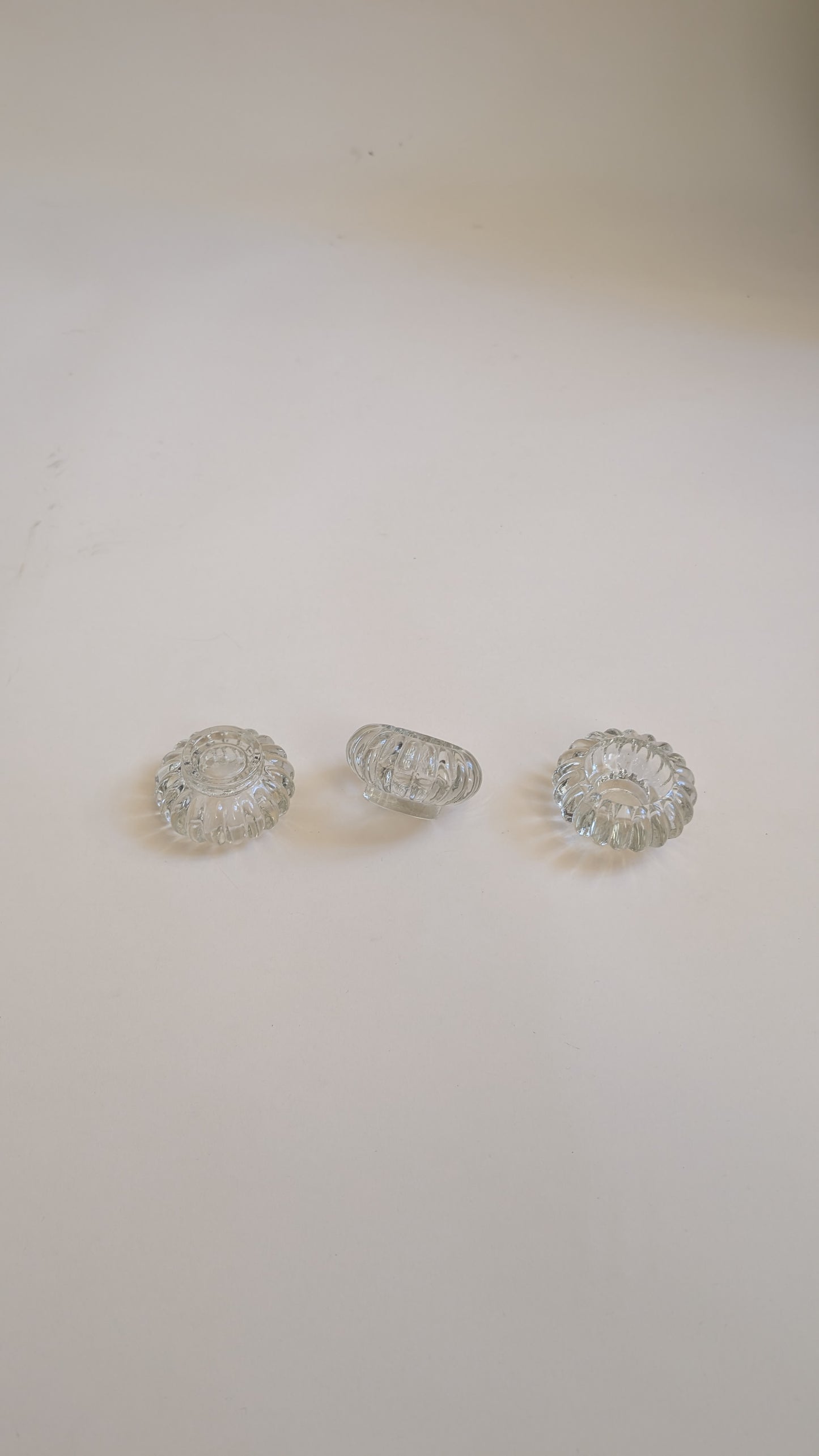 Ensemble de 3 bougeoirs en verre