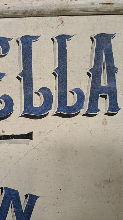 Ancienne enseigne en bois peinte à la main