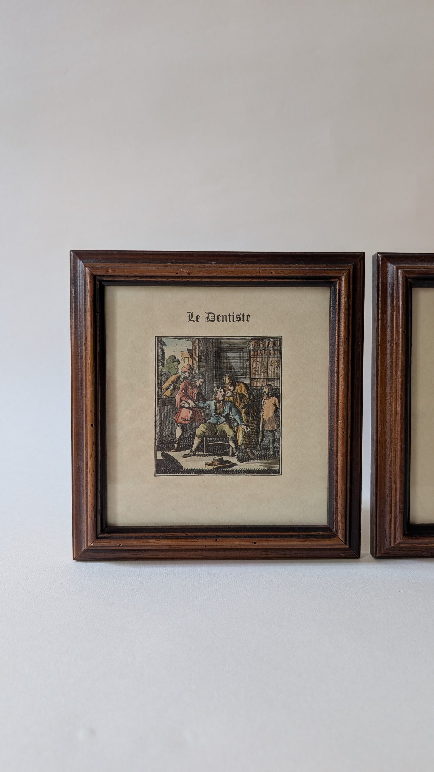 Ensemble de 3 cadres médicaux anciens