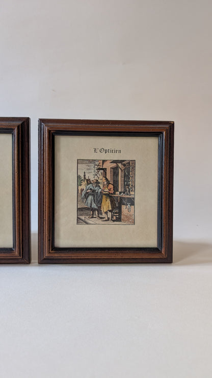 Ensemble de 3 cadres médicaux anciens