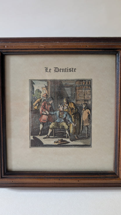 Ensemble de 3 cadres médicaux anciens