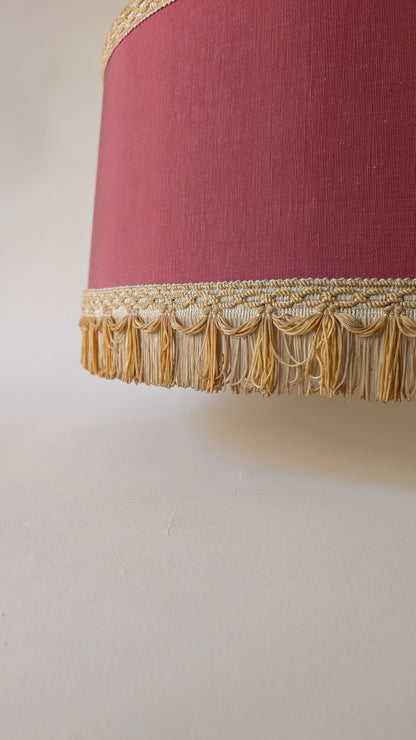 Suspension abat-jour vintage à franges