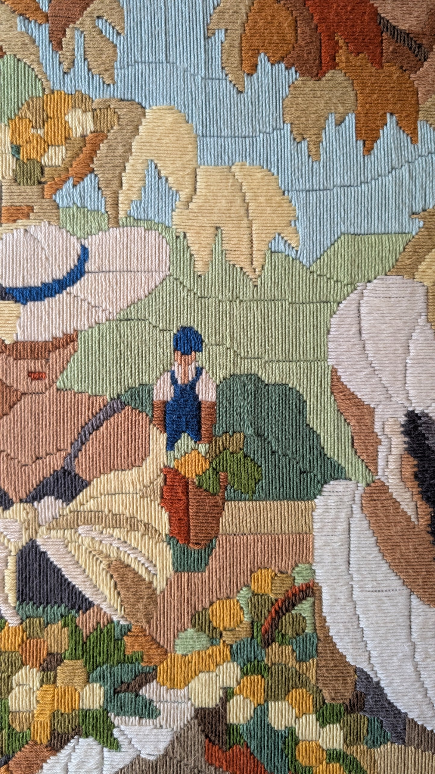 BRODERIE VENDANGES - 49 × 37,5 cm