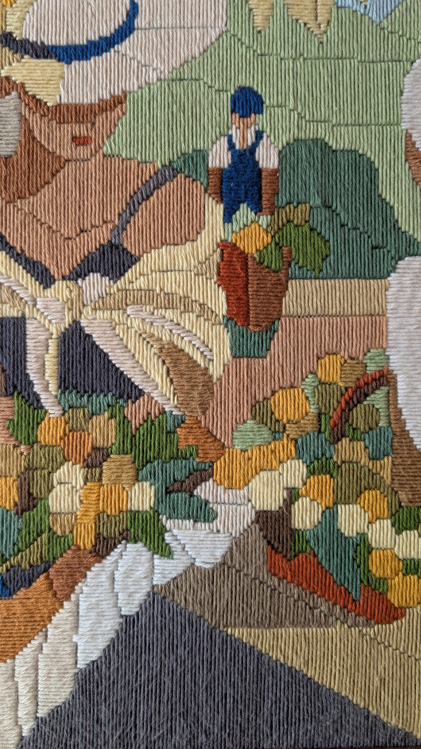 BRODERIE VENDANGES - 49 × 37,5 cm