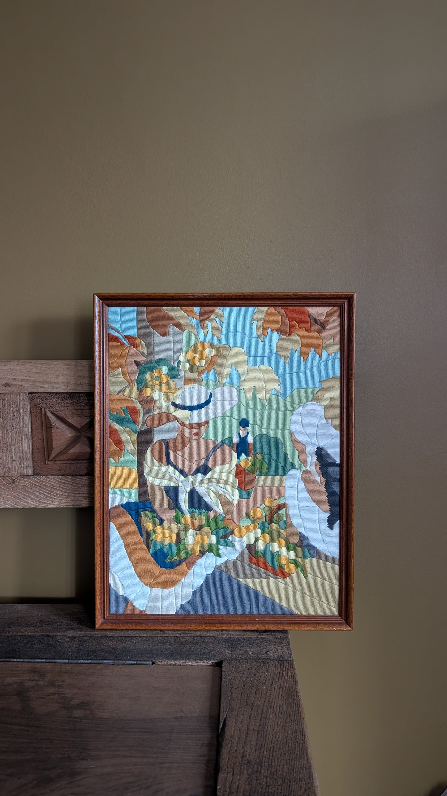 BRODERIE VENDANGES - 49 × 37,5 cm