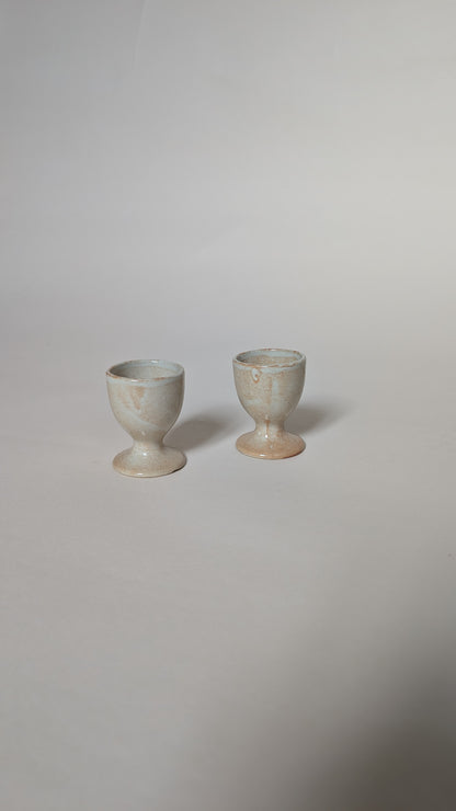 PAIRE DE COQUETIERS EN GRÈS