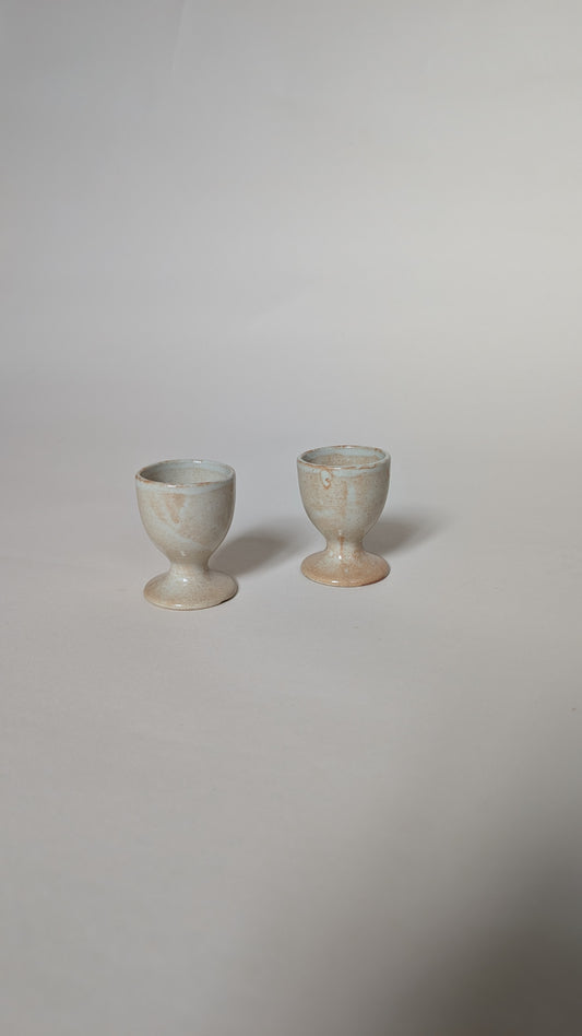 PAIRE DE COQUETIERS EN GRÈS