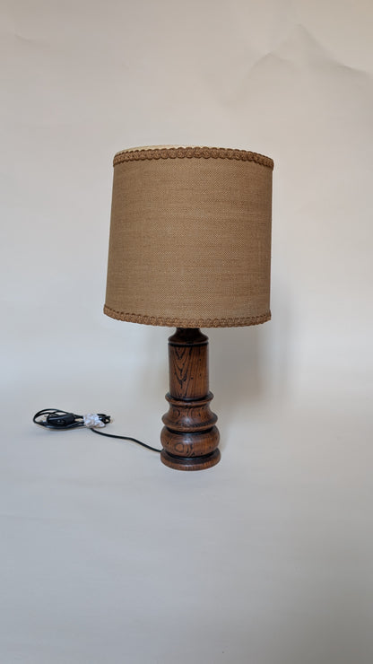 LAMPE EN BOIS BRUN