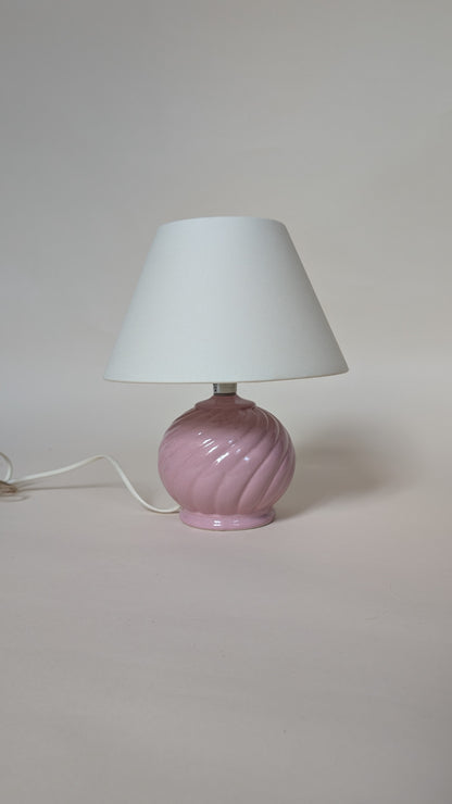 LAMPE EN CÉRAMIQUE ROSE