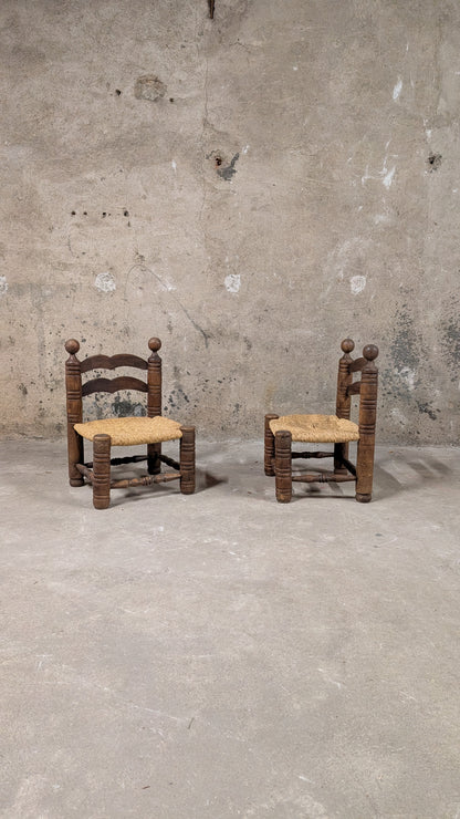 Paire de chaises basses