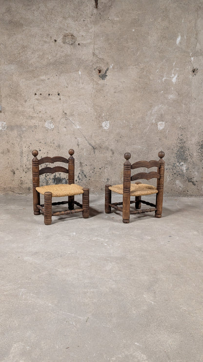 Paire de chaises basses