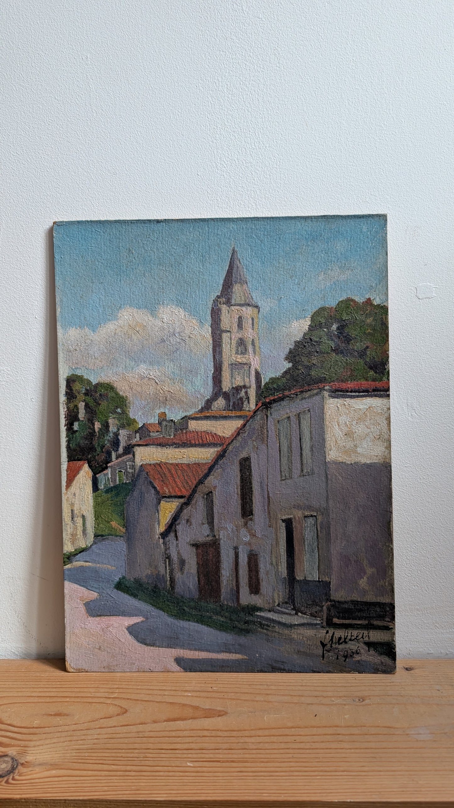 Vue de La Sauve-Majeure – Huile sur panneau (1936)