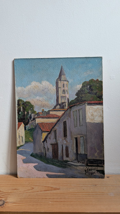 Vue de La Sauve-Majeure – Huile sur panneau (1936)