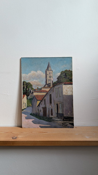 Vue de La Sauve-Majeure – Huile sur panneau (1936)