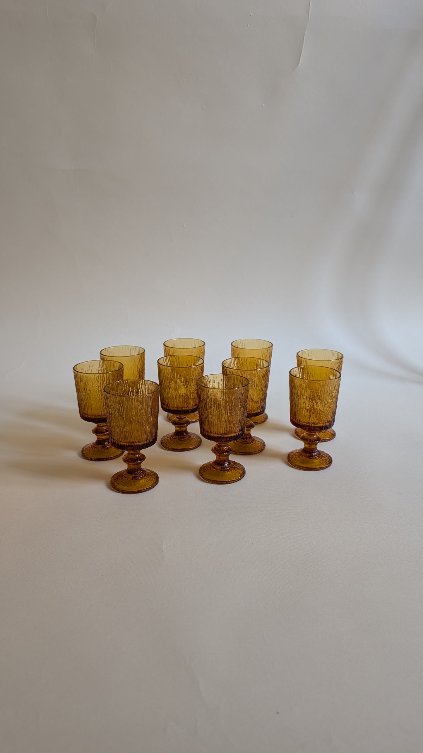 Lot de 10 verres oranges