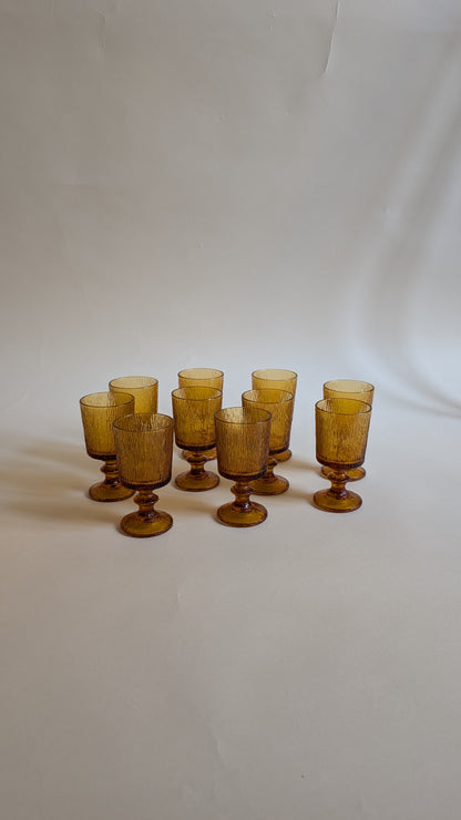 Lot de 10 verres oranges