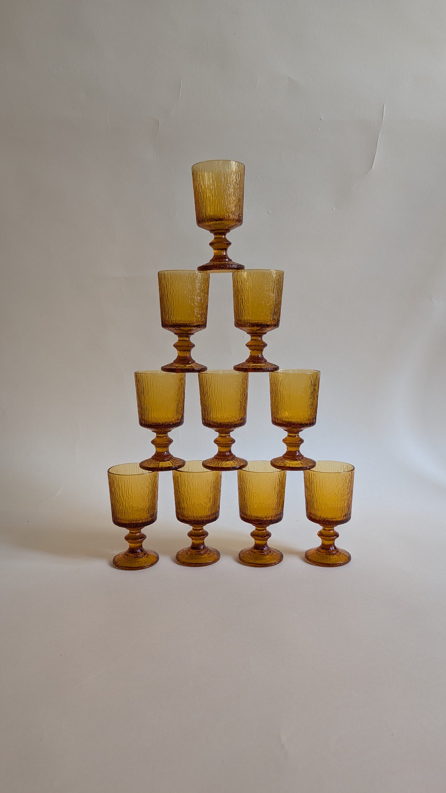 Lot de 10 verres oranges