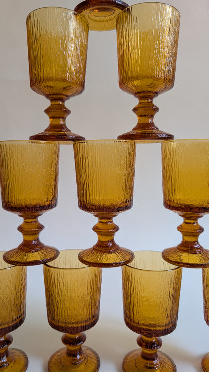 Lot de 10 verres oranges
