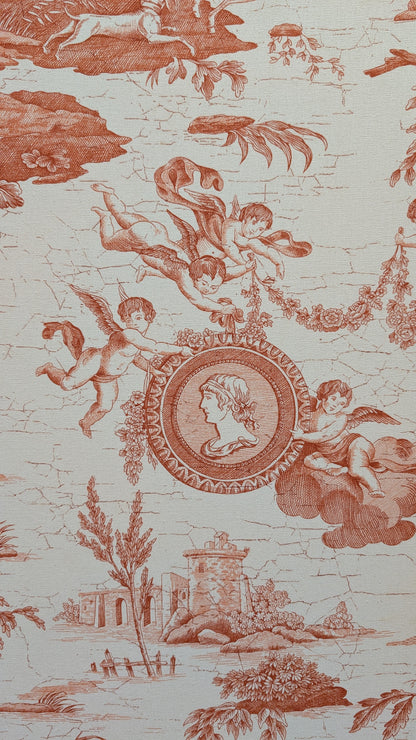 Paravent trois pans en Toile de Jouy
