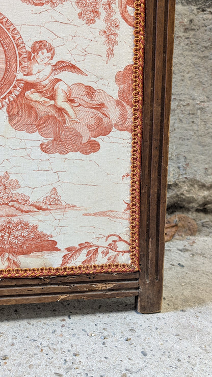 Paravent trois pans en Toile de Jouy