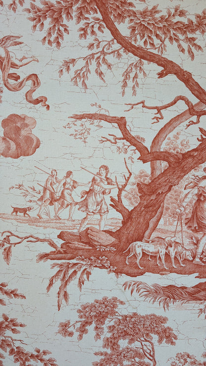 Paravent trois pans en Toile de Jouy