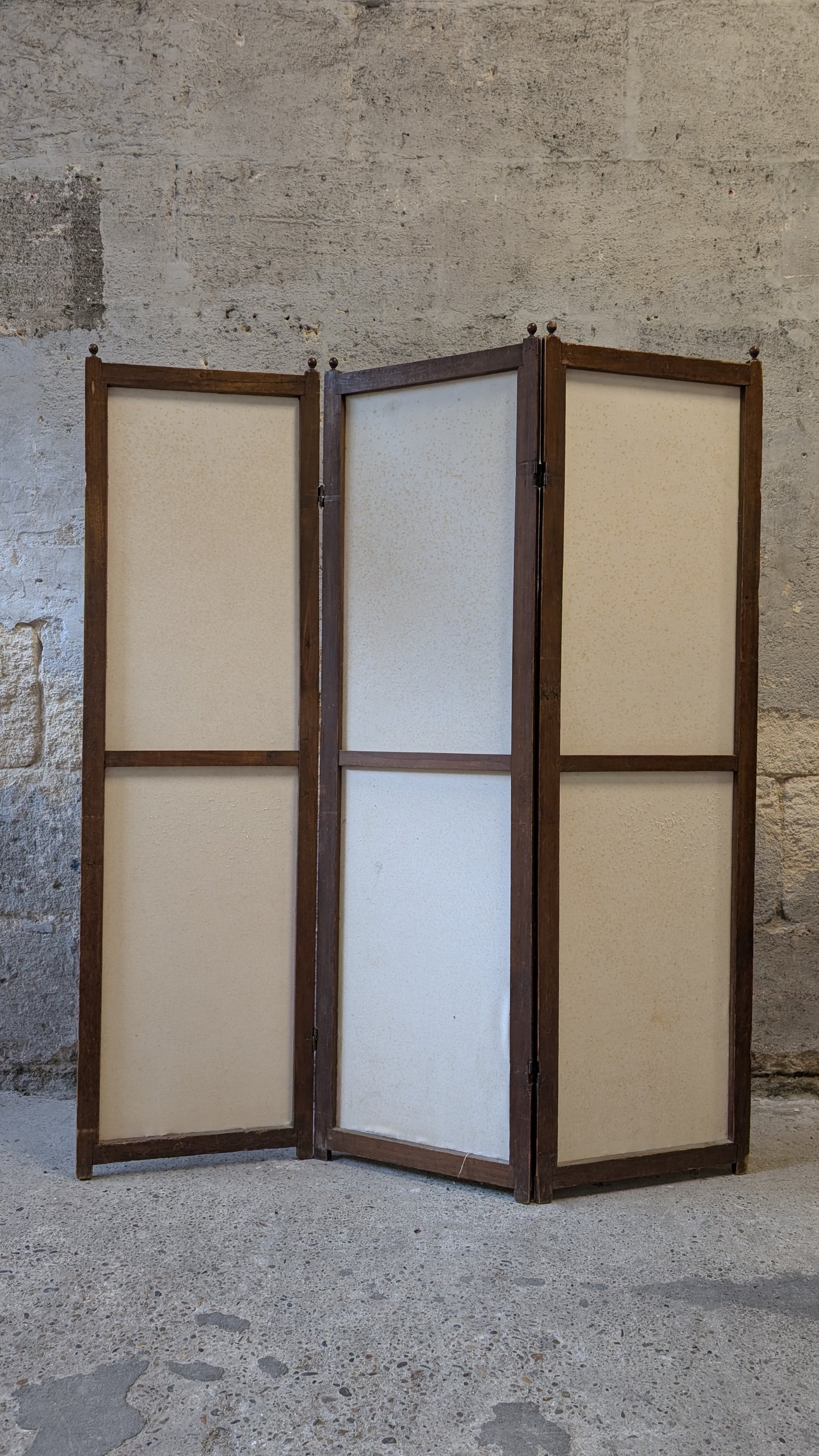 Paravent trois pans en Toile de Jouy