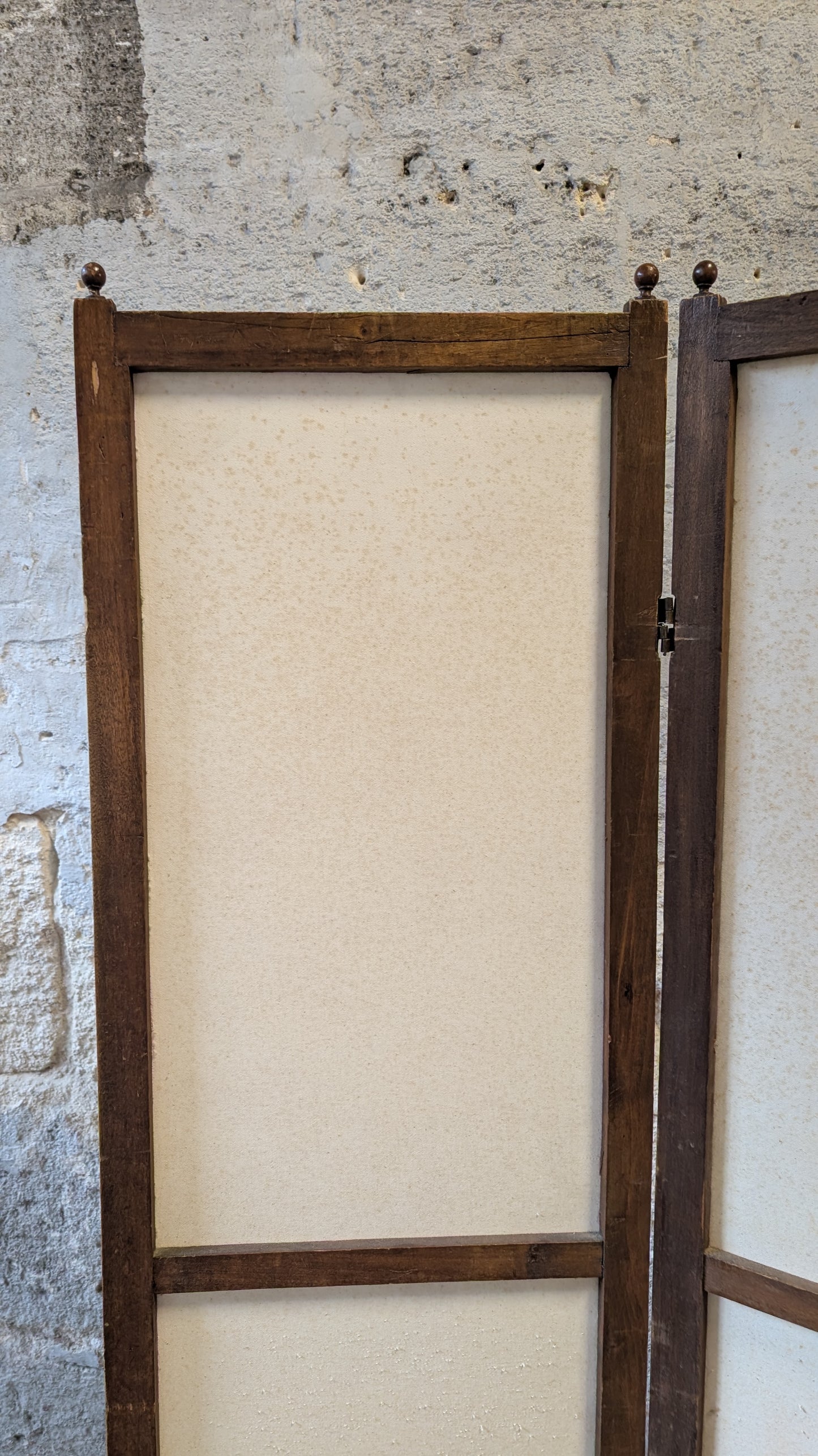 Paravent trois pans en Toile de Jouy