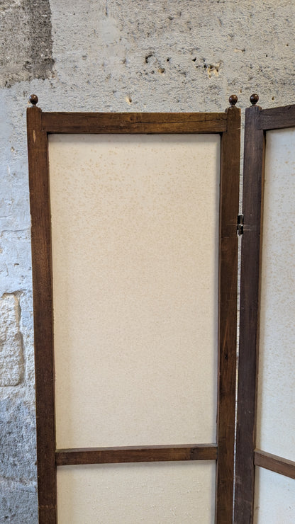Paravent trois pans en Toile de Jouy